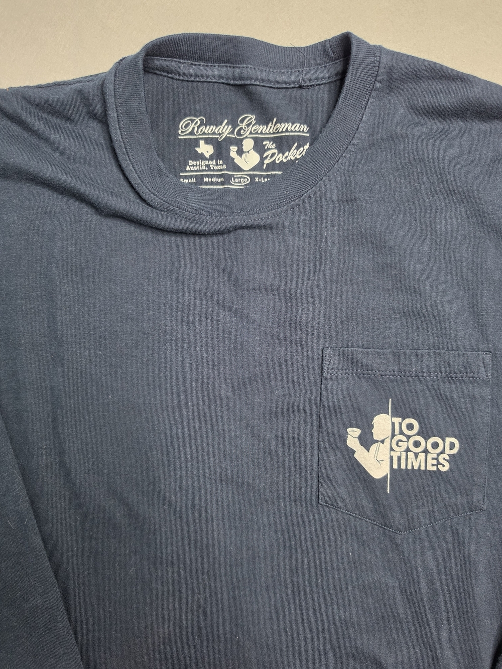 Men's Rowdy Gentleman To Good‎ Times Long Sleeve American Crab Graphic Large